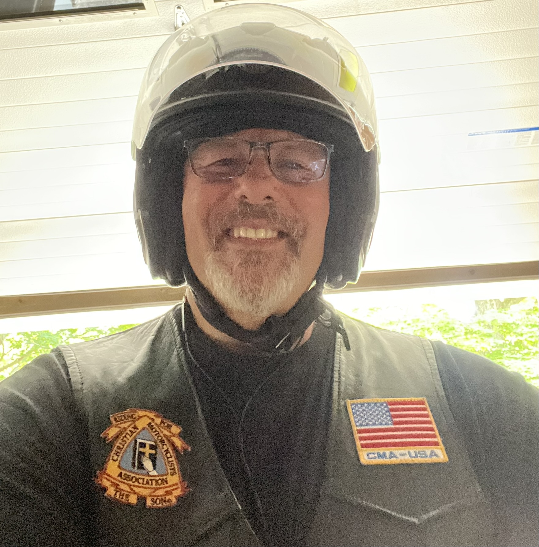 Tony Diola with the Christian Motorcycle Association.